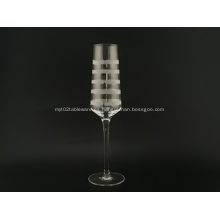 Copa de flautas de champán transparente con grabado
